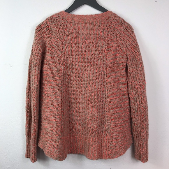 Anthropologie Moth Knit Sweater V Neck Zipper - Picture 5 of 5
